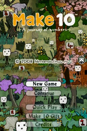 Make 10 - A Journey of Numbers (Europe) (En,Fr,De,Es,It) screen shot title